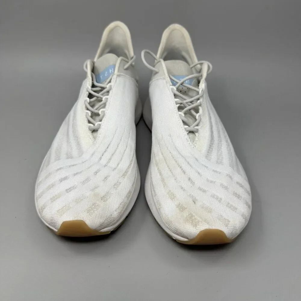 Saysh One White Round Toe Lace-Up Low Top Running Sneaker Womens Shoes Size 9